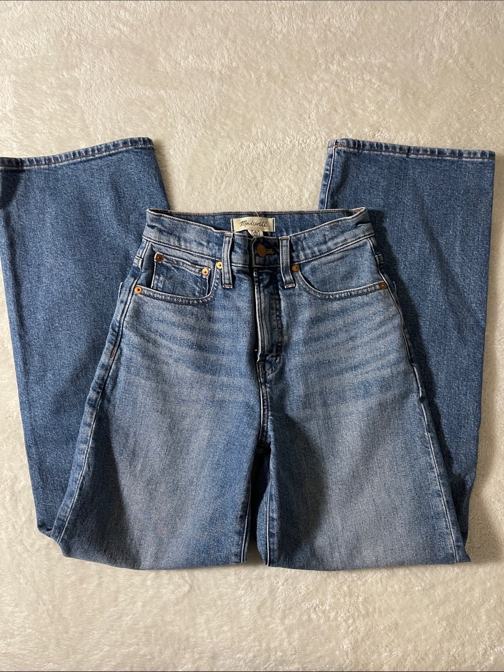 Madewell The Perfect Vintage Wide Leg Jean - Medium Blue - 24R